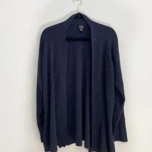Eileen Fisher Blue Black Cardigan L AS IS